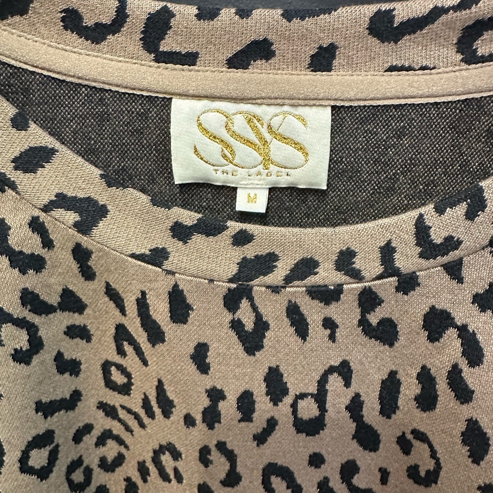 SSYS The Label | Tan and Black Animal Print Sweatshirt | Medium - Picture 5 of 7